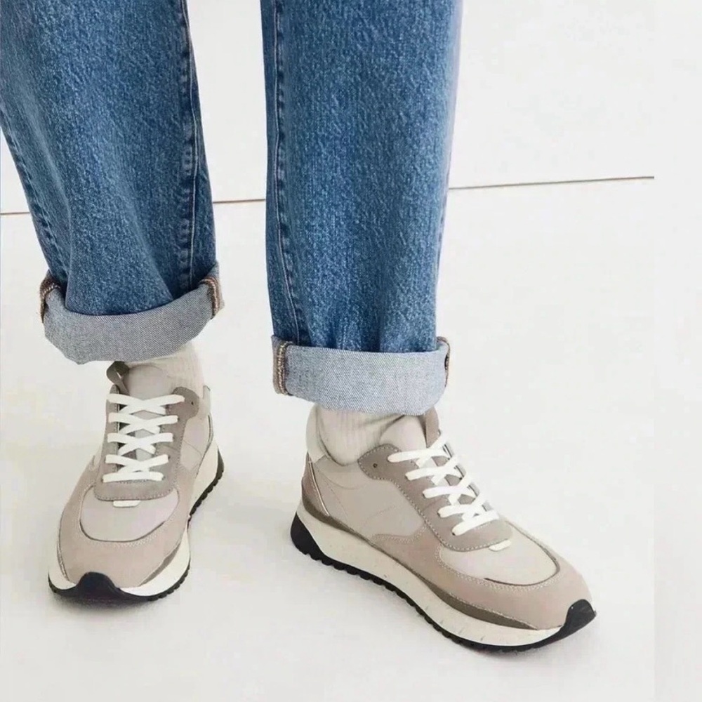 Madewell Kickoff Trainer Sneakers in Gray Women’s Size 7 1/2